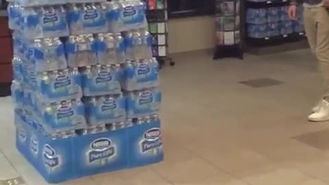 Knock over water display