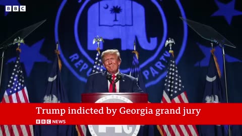 Donald Trump and 18 others charged in Georgia election inquiry - BBC News