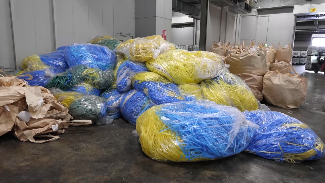 Amazing recycling process for plastic bottles. A huge Japanese factory that recycles