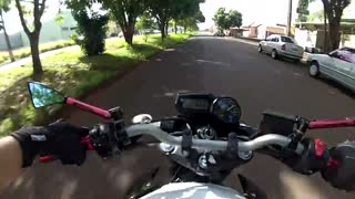 Cortando giro de xj6 motovlog raiz