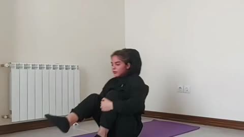 Fitness girls home workout