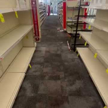 CVS store shelves are mostly empty in Washington DC after thieves repeatedly robberies