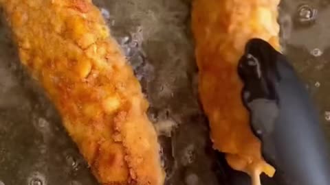 Receita Cachorro quente de milho com queijo coreano😱🤩