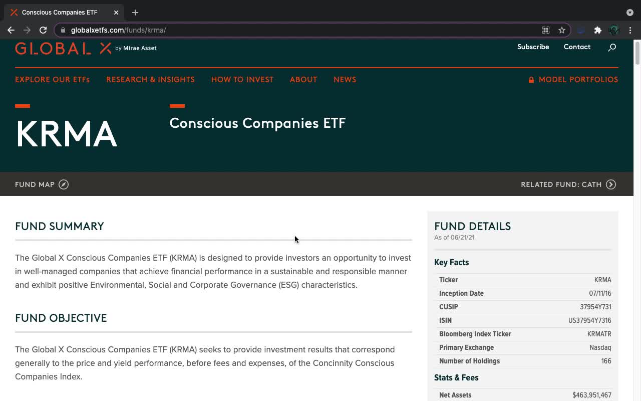 KRMA ETF Introduction (Environment Friendly / Conscious)