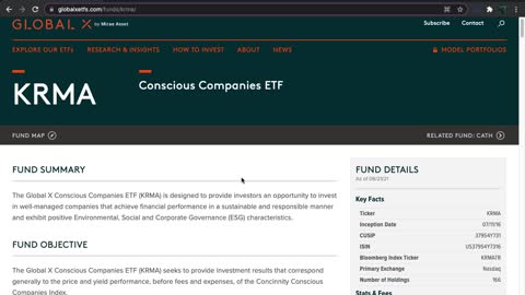 KRMA ETF Introduction (Environment Friendly / Conscious)