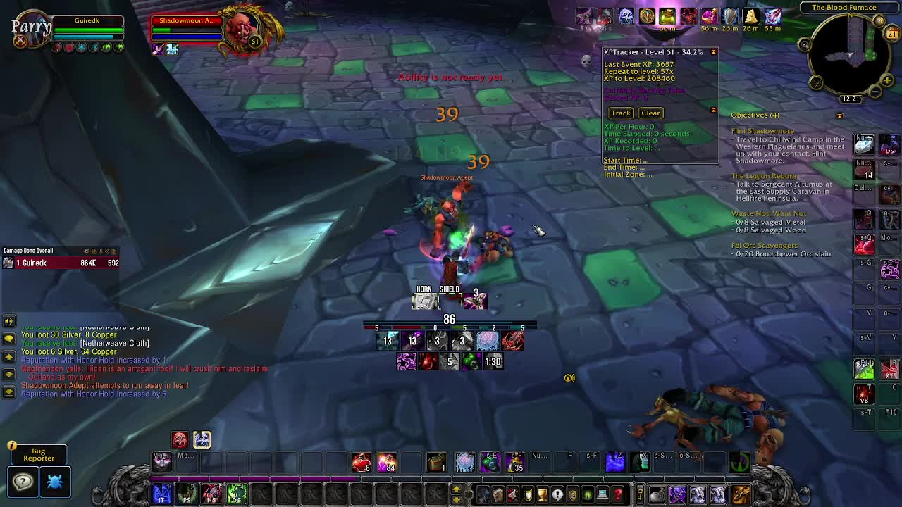 WOTLK Prepatch PTR 61 Blood DK Solo BF (inc 1st Boss)