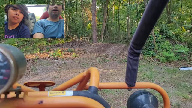 Go kart track in the yard