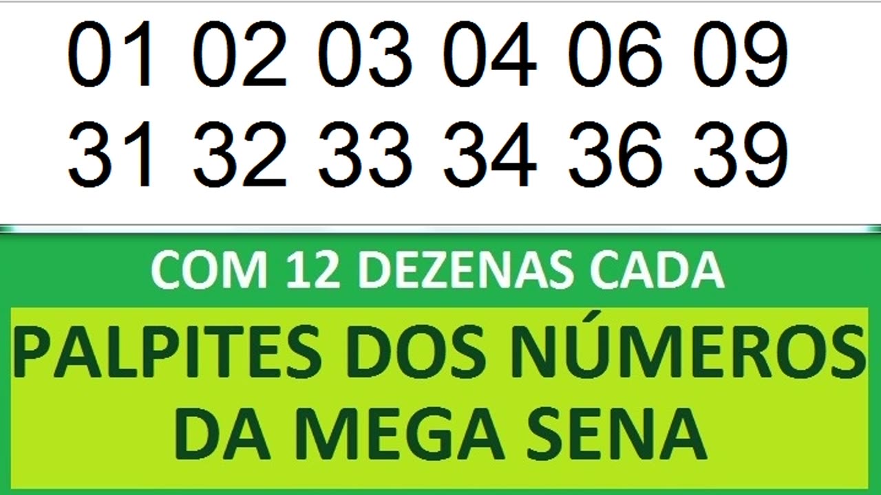 PALPITES DOS NÚMEROS DA MEGA SENA COM 12 DEZENAS pm pn po pp pq pr ps pt pu pv pw px