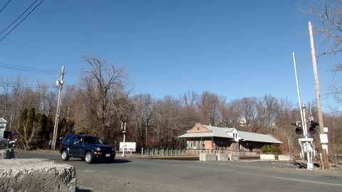 Car Ignores Train Gate and Crosses Street