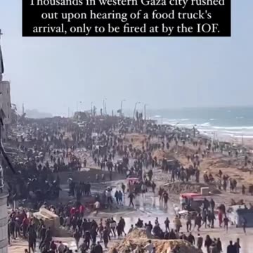 Gaza bombed out. People heading towards aid trucks but allegedly came under fire