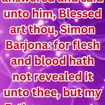 "Blessed Revelation: Peter's Faith Acknowledged by Jesus" Matthew 16:17#short #youtube #ytshorts