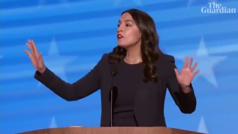 Alexandria Ocasio-Cortez makes impassioned argument for Kamala Harris at DNC