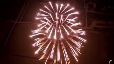 Fireworks are beautiful, and your smile when you look at them is even more beautiful.