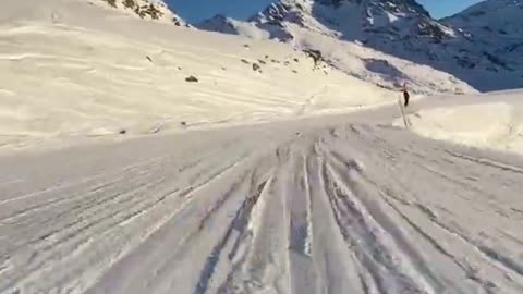 Skiing in snow #ski #skiing #Snow #skating #ice #cableway #hills #mountains #snowfall #cold #skater