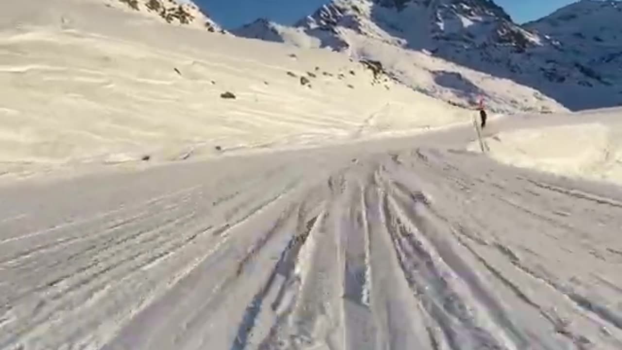 Skiing in snow #ski #skiing #Snow #skating #ice #cableway #hills #mountains #snowfall #cold #skater