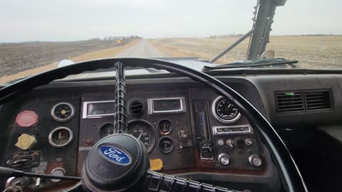 POV Driving a Ford Dump Truck