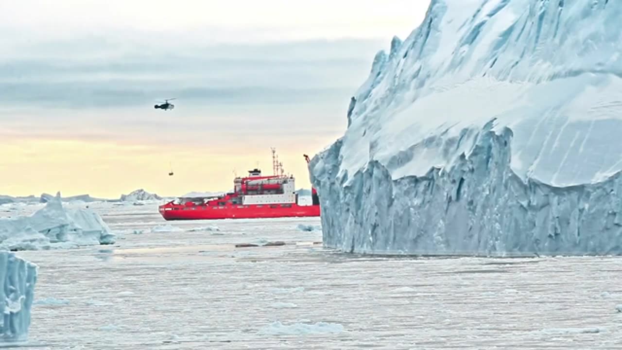 FLYING OVER ANTARCTICA 4K UHD Calm Music With Stunning Beautiful Nature