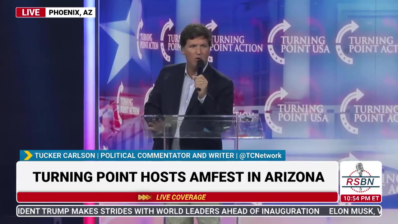 FULL SPEECH: Tucker Carlson Speaks at TPUSA's America Fest Conference! - 12/19/2024