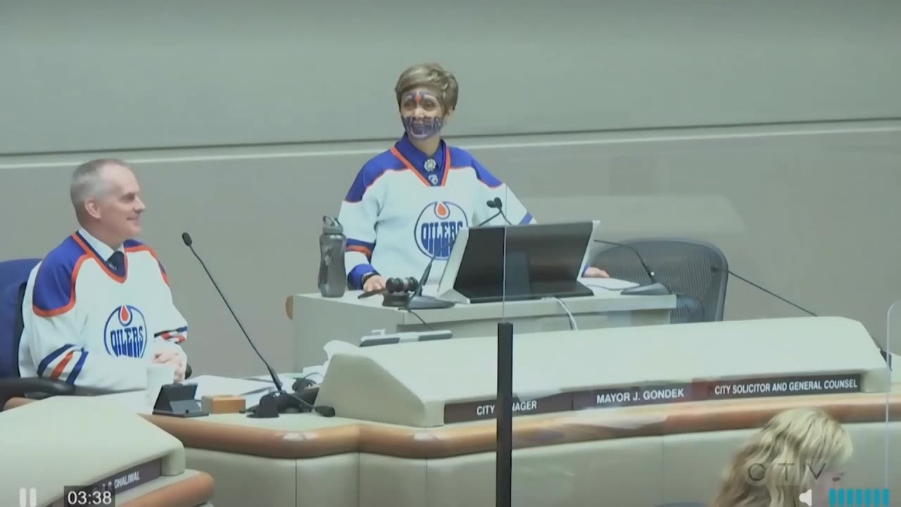 Calgary Mayor Jyoti Gondek Wears Edmonton Oilers Facepaint