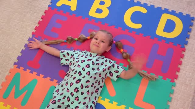 kids exercise and learns the English Alphabet