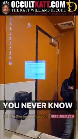 Computer screen in Bathroom Mirror