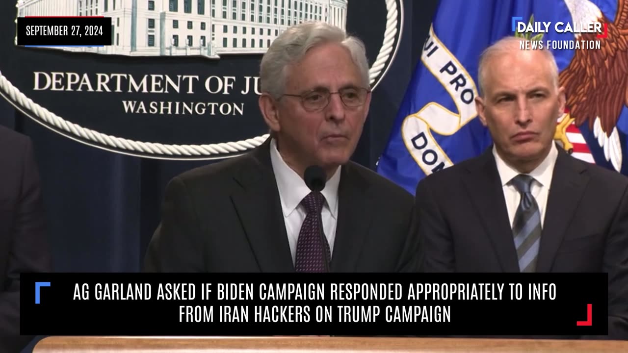 AG Garland Asked If Biden Campaign Responded Appropriately To Info From Iran Hackers