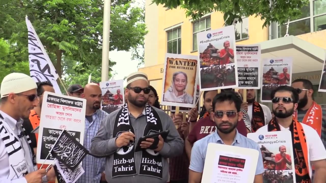 Protest outside of the Embassy of Bangladesh in Washington DC for the Rohingya Muslims