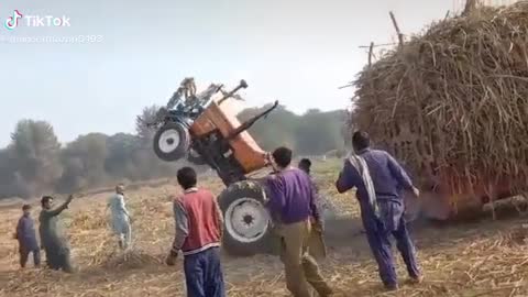 This tractor is cress an accident