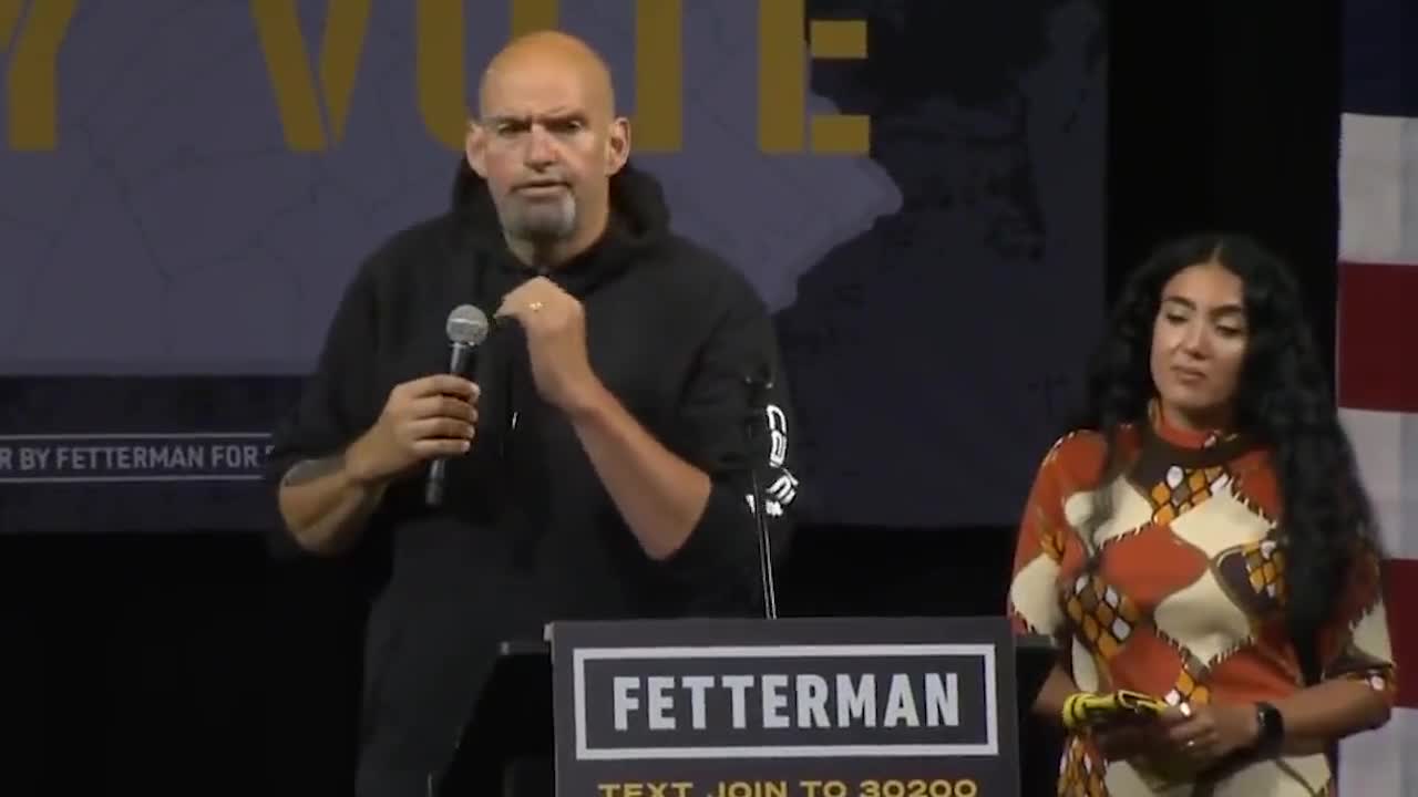 John Fetterman at first event since stroke (August 2022)