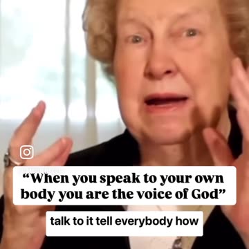 When you speak to your own body you are God to your cells