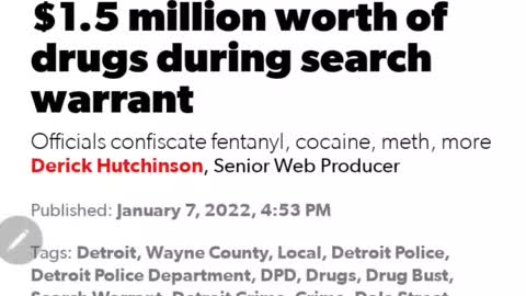 Detroit catches 1.5 million in drugs