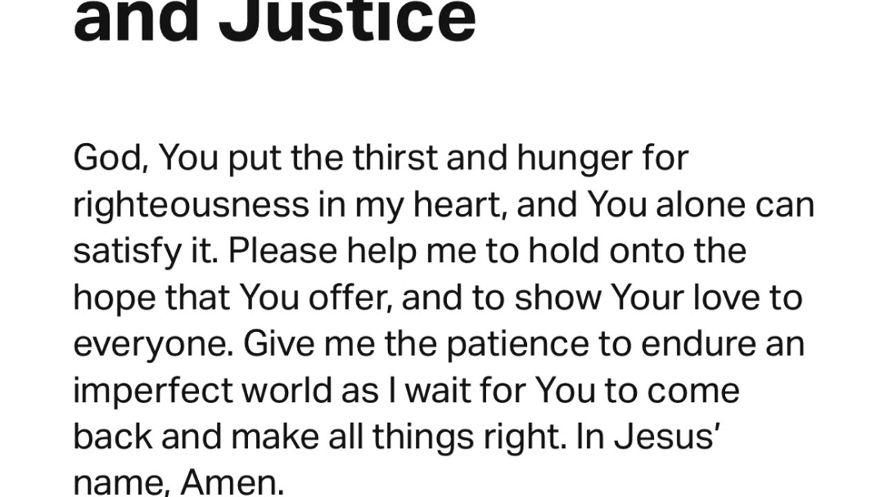 Prayer for Justice and Hope