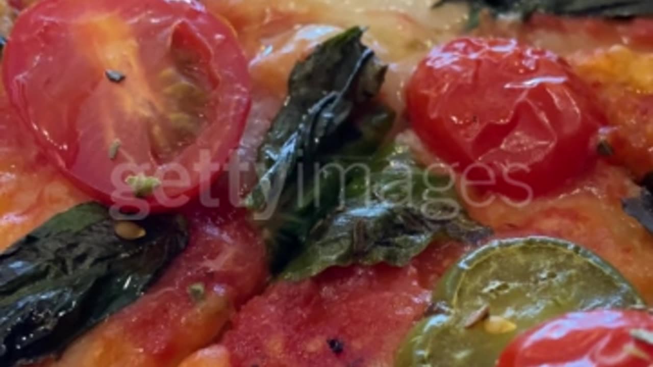 hot steaming coming from delicious personal pizza