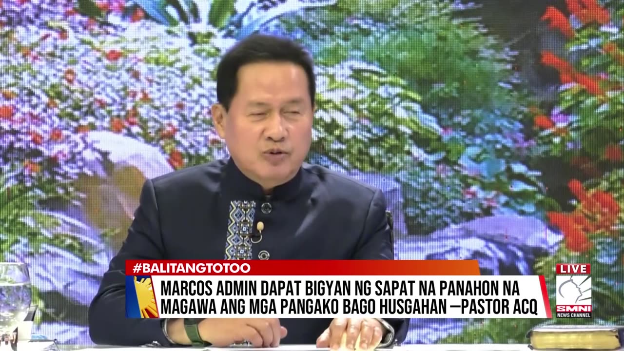 Marcos admin, dapat bigyan ng sapat na panahon na magawa ang mga pangako bago husgahan —Pastor ACQ