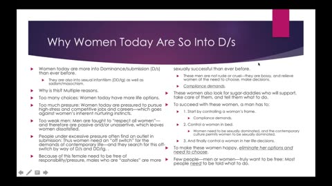 Weekly Webinar #21: Why Women Today Are So Into Ds