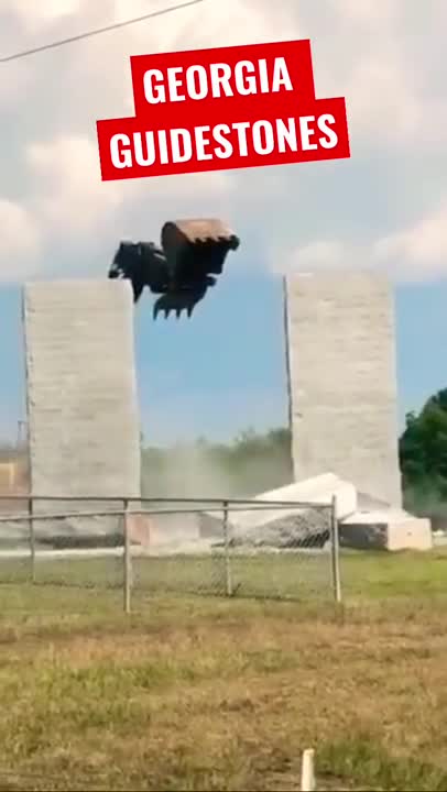 Georgia Guidestones Getting Leveled After Explosion!