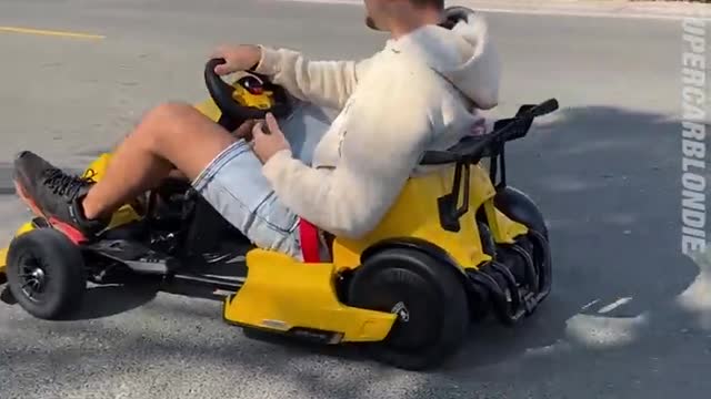 The limited edition Lamborghini go-kart can drift