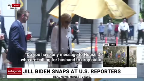 Jill Biden Snaps at Reporters