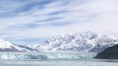 Hubbard glacier view from cruise ship