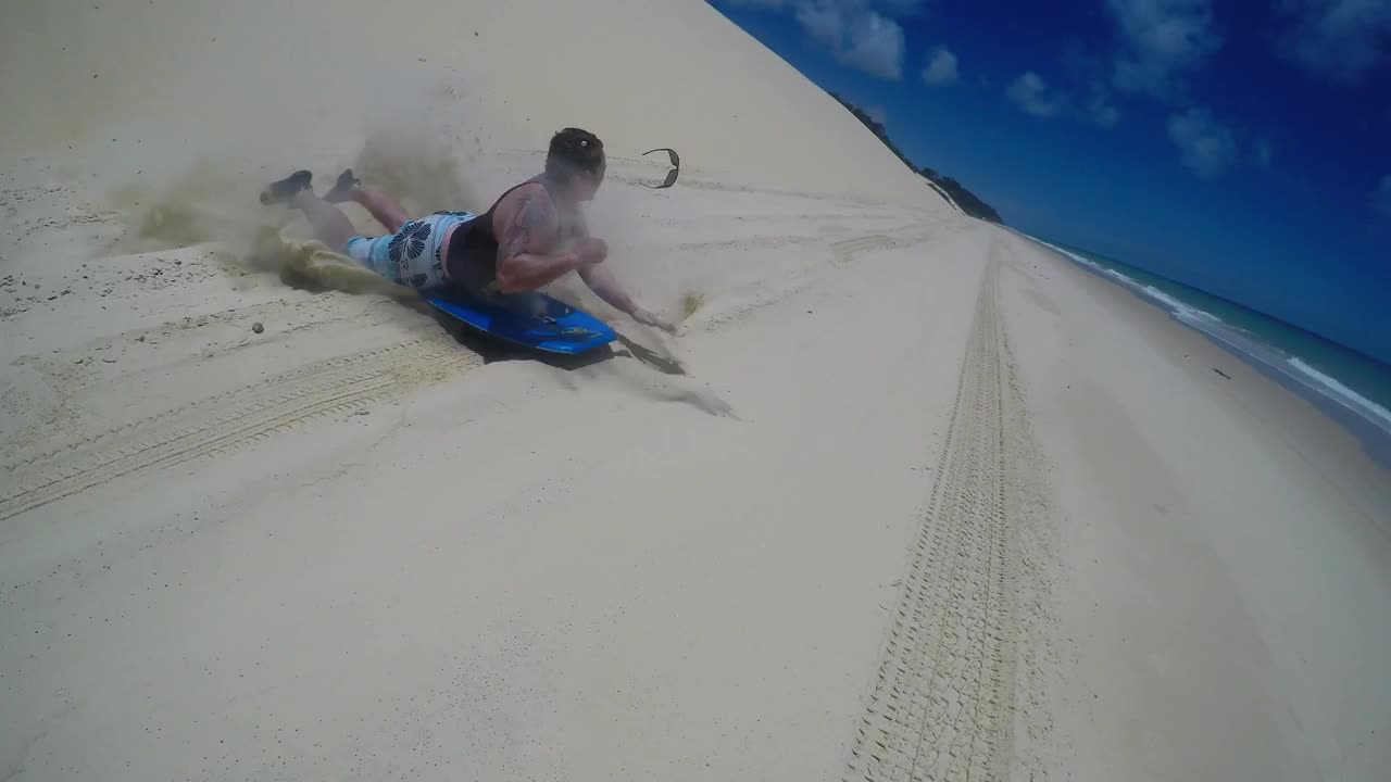 Epic sand dune blue faceplant