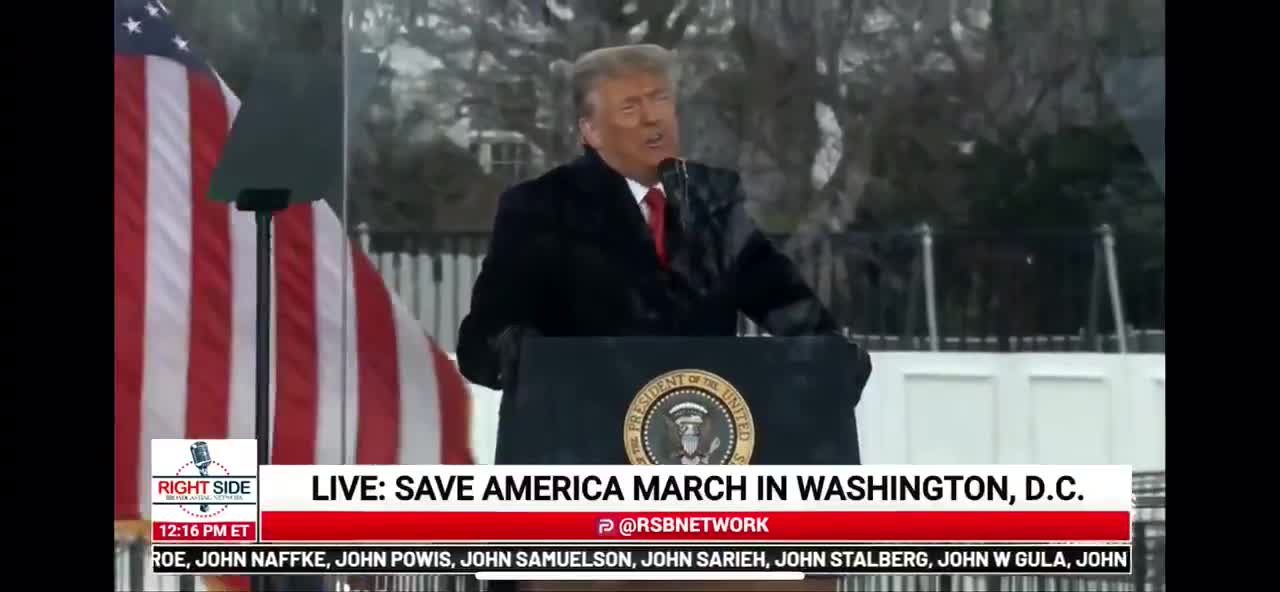 Video proves President Trump called on people to “PEACEFULLY & PATRIOTICALLY march to the Capital”