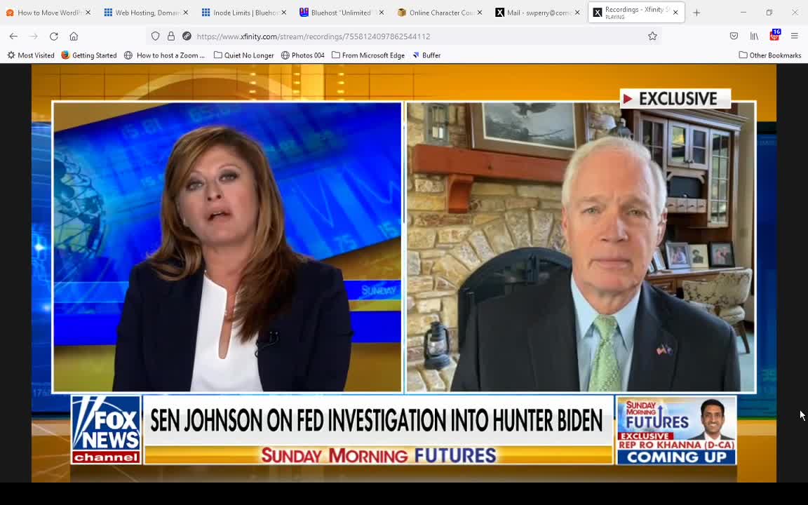 Maria Bartiromo asks Senator Ron Johnson Did Joe & Hunter Biden Share a Bank Account?