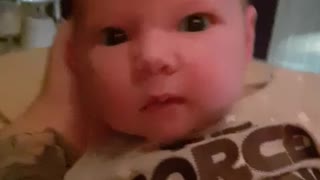 Dog Kisses Baby So Gentle Cute Baby Reaction