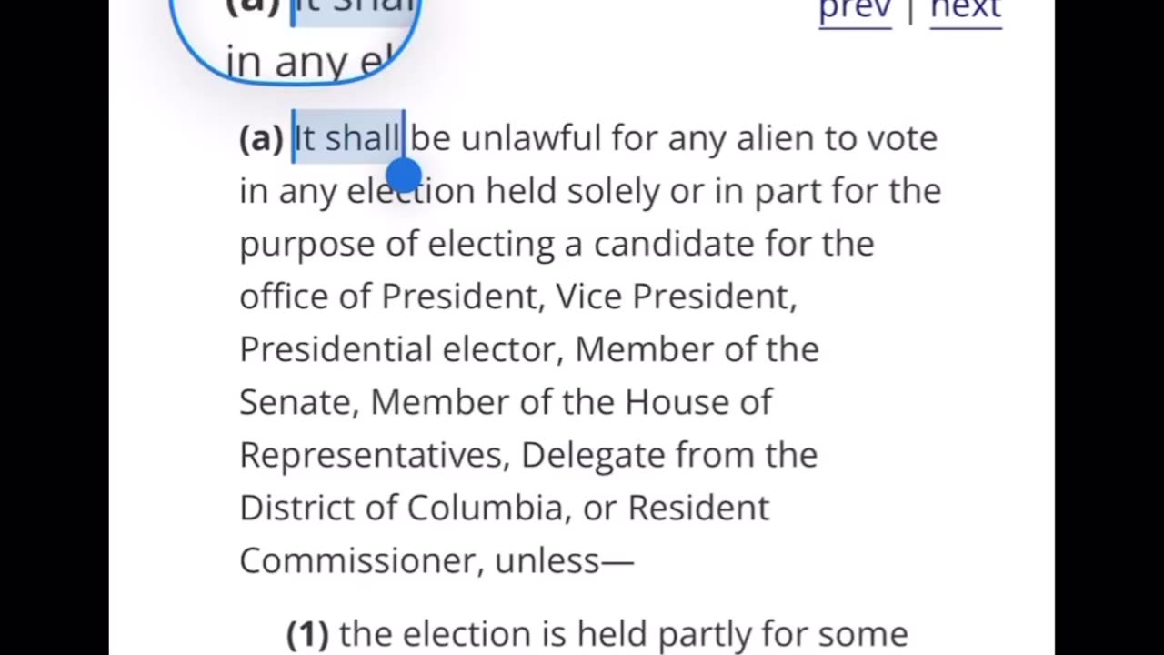 18 US Code 611 - Voting by aliens - Oh no, no, no, laugh