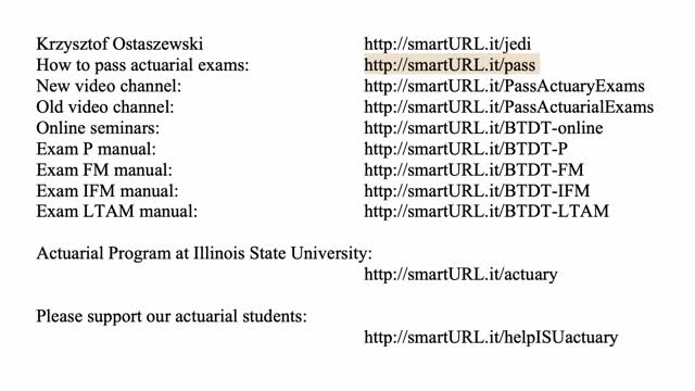 Exam P exercise for April 3, 2021