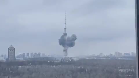 #Ukraine 🇺🇦: the TV tower of #Kyiv was hit moments ago.