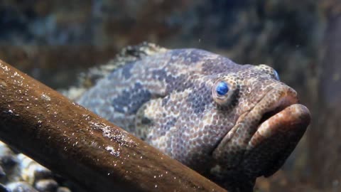 Close up shot to some fish in the sea