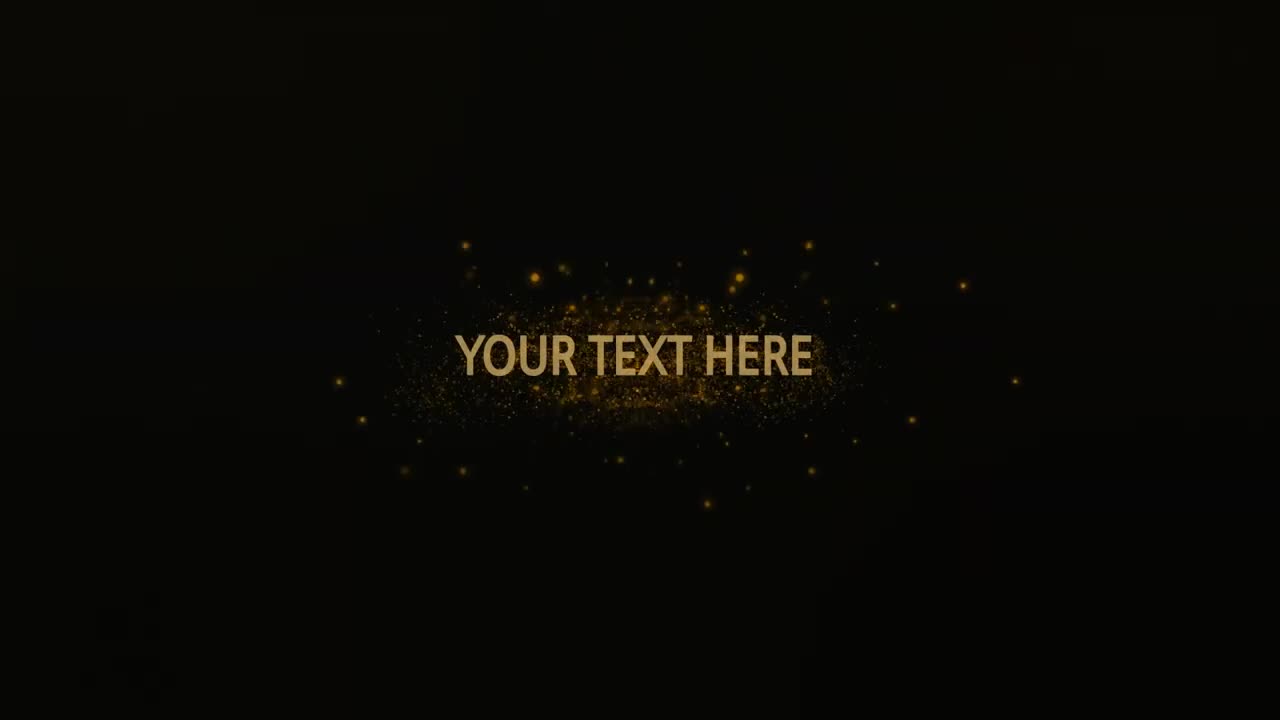 Intro video golden particle text reveal - No Copyright video