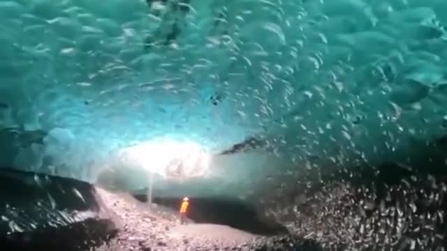 Below a frozen sea