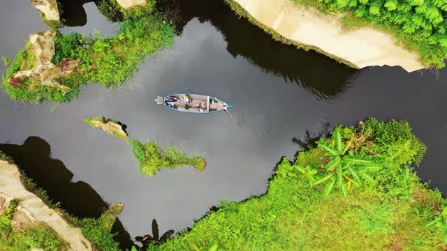 A drone camera's view of a landscape. relaxing video with piano music